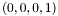 \[(0,0,0,1)\]